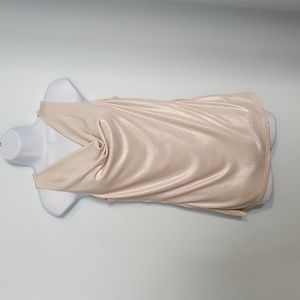 White House Black Market champagne cowl neck sleevless top. Sz M